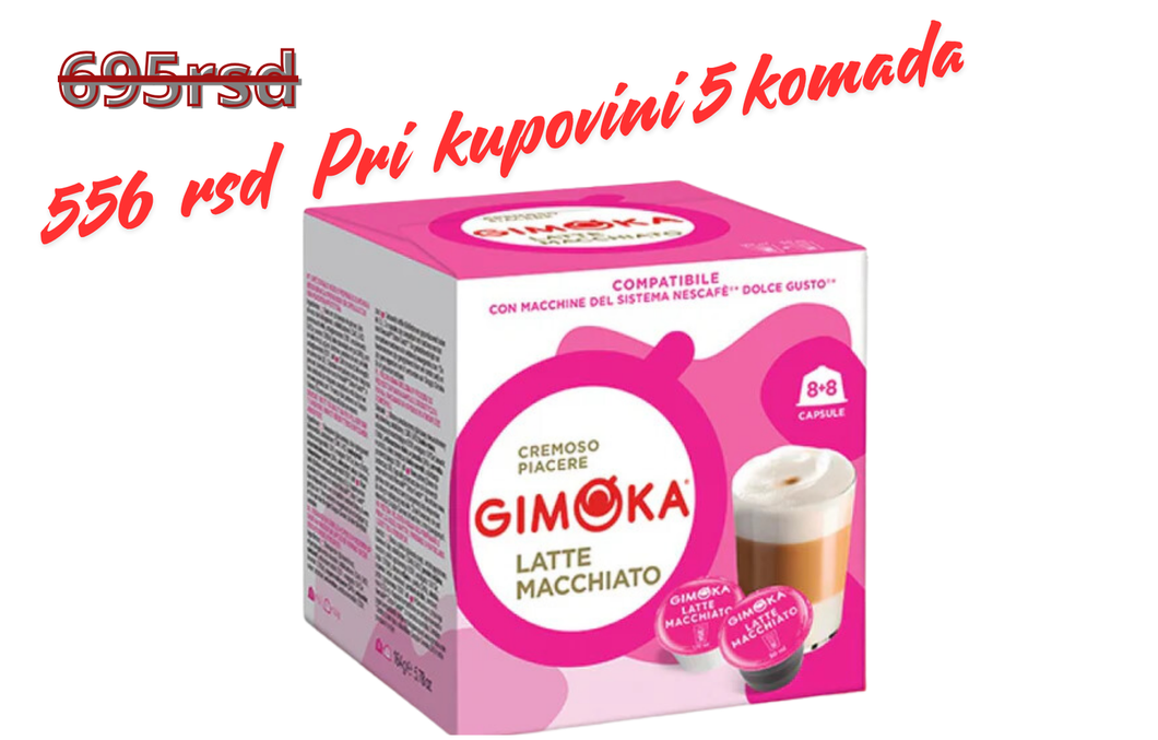 GIMOKA KAPSULE ZA KAFU DOLCE GUSTO Macchiato Latte