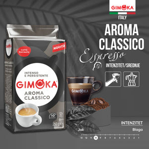 Gimoka Aroma Classico Pržena mlevena kafa za espresso i za Moka aparat 250