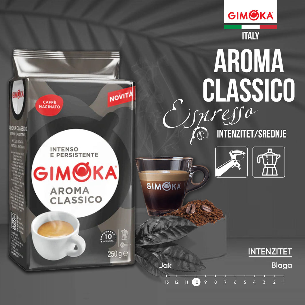 Gimoka Aroma Classico Pržena mlevena kafa za espresso i za Moka aparat 250