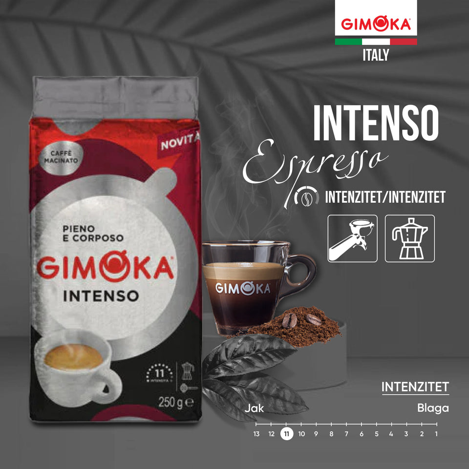 Gimoka Intenso PRŽENA MLEVENA KAFA ZA ESPRESSO I ZA MOKA APARAT  250grama