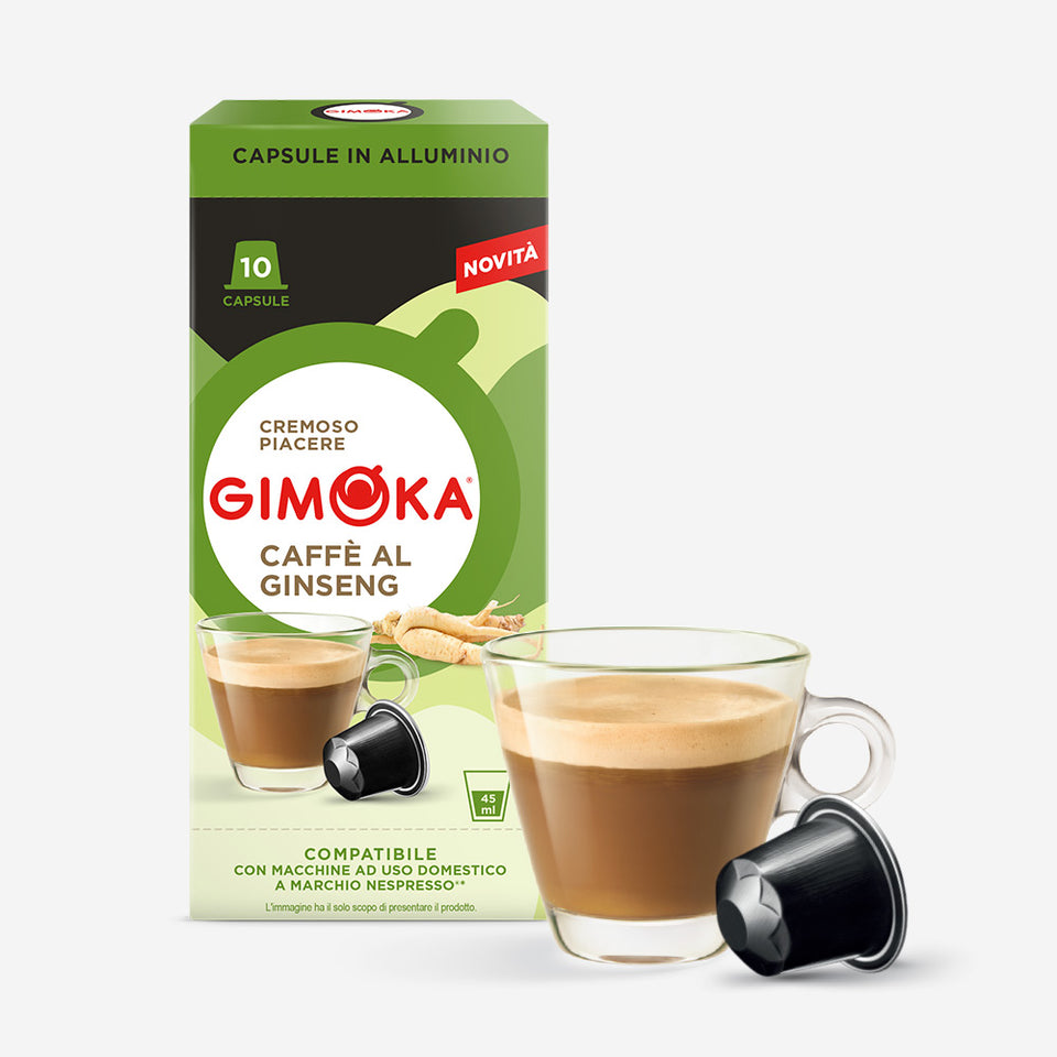KAPSULE ZA KAFU GIMOKA NESPRESSO IN ALLUMINIO X10 AL/T Caffè Al Ginseng 10 KOM