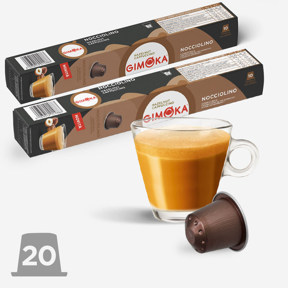 KAPSULE ZA KAFU GIMOKA NESPRESSO IN ALLUMINIO NOCCIOLINO X10 AL/T 20 KOM