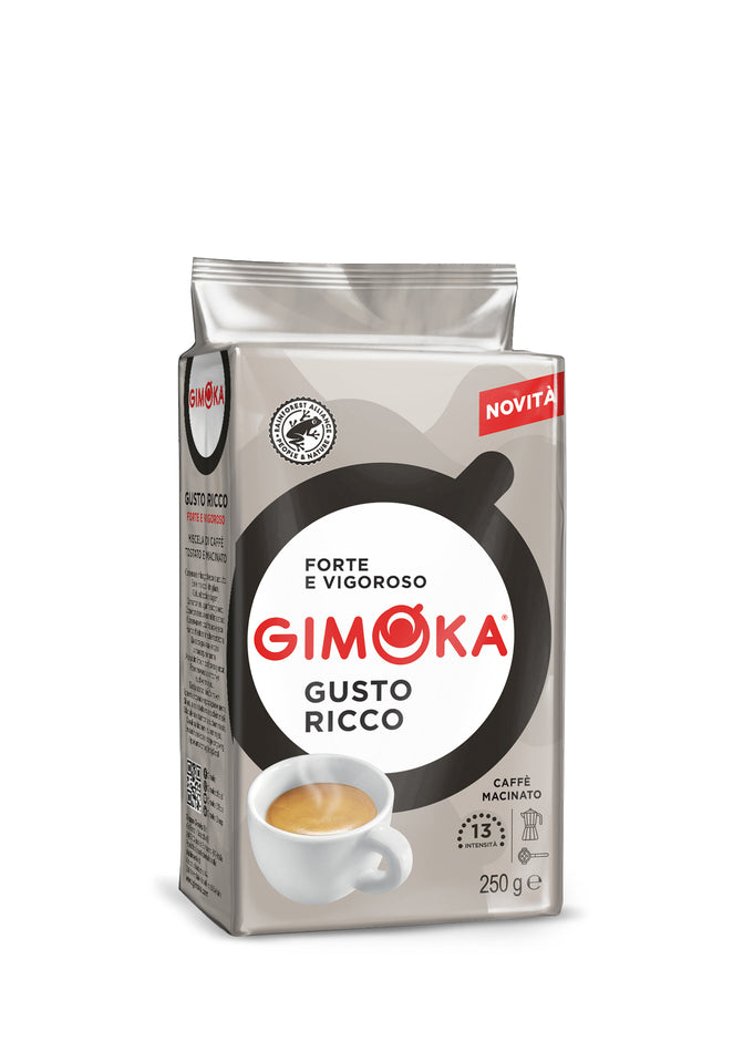 Gimoka Gusto Ricco PRŽENA MLEVENA KAFA ZA ESPRESSO I ZA MOKA APARAT 250 grama